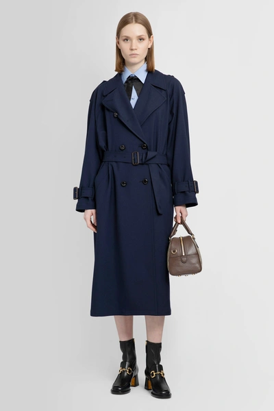 Gucci Wool Comfort Trench Coat In Black