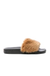 GIVENCHY GIVENCHY MINK FUR SLIDES IN NEUTRALS,BE08209806