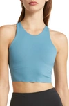 Nike Women's  Yoga Dri-fit Luxe Shelf-bra Cropped Tank Top In Blue