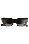 Loewe Anagram-logo Cat-eye Acetate Sunglasses In Black