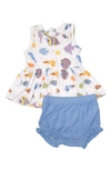 ANGEL DEAR TROPICAL REEF PRINT DRESS & BLOOMERS SET