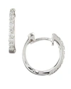 Roberto Coin 18k White Gold Perfect Diamond Extra Small Hoop Earrings In White Gold