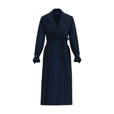 Max Mara Medardo Overcoat In Blue