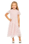 MAC DUGGAL KIDS' TIERED RUFFLE TULLE DRESS