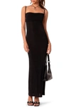 Edikted Clea Open Back Dress In Black
