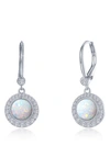 Lafonn Simulated Opal & Simulated Diamond Drop Earrings In White