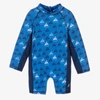 MITTY JAMES BOYS BLUE BOAT LOGO SUN SUIT (UPF50+)