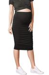 ANGEL MATERNITY RUCHED MATERNITY MIDI SKIRT