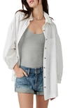 Free People Clean Lines Bodysuit In Light Heather Grey