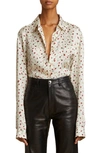 Khaite Hemd Mit Rosen-print In Natural