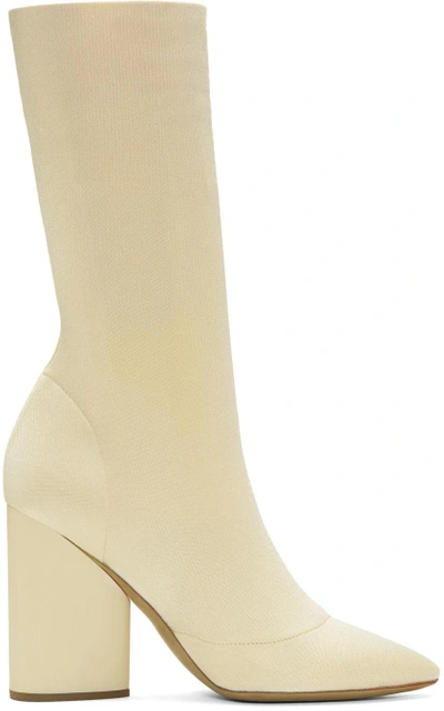 Yeezy Stretch-knit Ankle Boots (season 4) In Cream