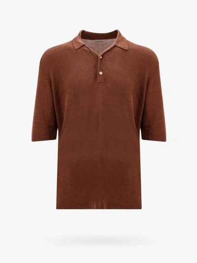 Laneus Polo Shirt In Brown