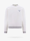 Guess Usa Logo-print Jersey Sweatshirt In White
