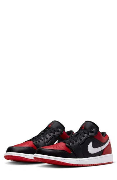 Jordan Men's Air  1 Low Shoes In Black/ Gym Red/ White