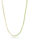 Sphera Milano 14k Gold Plated Cubic Zirconia Tennis Necklace In Gold