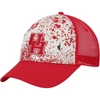 Colosseum Men's  Gray, Red Houston Cougars Love Fern Trucker Snapback Hat In Gray