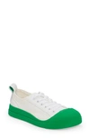 Bottega Veneta White Vulcan Low-top Sneakers In Optic White Parakeet