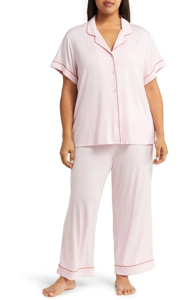 Nordstrom Moonlight Crop Pajamas In Pink Daisy