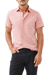 Rodd & Gunn Ashburton Short Sleeve Button-up Shirt In Coral