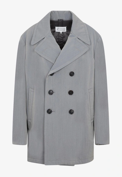 Maison Margiela Double-breasted Tailored Jacket In Blue