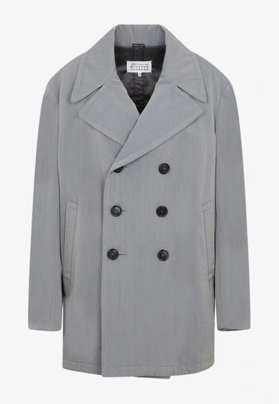 Maison Margiela Double-breasted Tailored Jacket In Grey