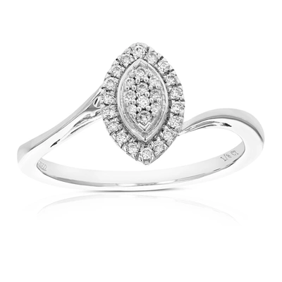 Vir Jewels 1/8 Cttw Round Cut Lab Grown Diamond Wedding Engagement Ring .925 Sterling Silver