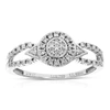 VIR JEWELS 1/5 CTTW ROUND CUT LAB GROWN DIAMOND ENGAGEMENT RING .925 STERLING SILVER PRONG SET