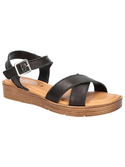 BELLA VITA CAR-ITALY WOMENS LEATHER ANKLE STRAP WEDGE SANDALS