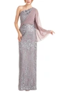 JS COLLECTIONS PLUS WOMENS EMBROIDERED MAXI EVENING DRESS