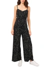 RILEY & RAE WOMENS KNIT DITSY FLORAL JUMPSUIT