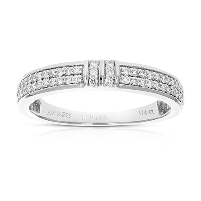 Vir Jewels 1/5 Cttw Round Cut Lab Grown Diamond Wedding Band For Women .925 Sterling Silver Prong Set