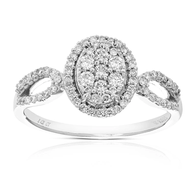 Vir Jewels 1/2 Cttw Round Cut Lab Grown Diamond Engagement Ring .925 Sterling Silver Prong Set