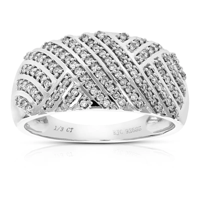 Vir Jewels 1/3 Cttw Round Cut Lab Grown Diamond Engagement Ring .925 Sterling Silver Prong Set