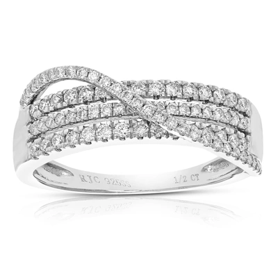 Vir Jewels 1/2 Cttw Round Lab Grown Diamond Wedding Engagement Ring .925 Sterling Silver