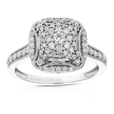 Vir Jewels 1/2 Cttw Round Lab Grown Diamond Prong Set Engagement Ring For Women .925 Sterling Silver