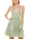 Speechless Juniors Womens Check Print Short Mini Dress In Multi
