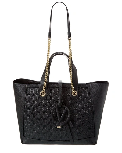 Valentino By Mario Valentino Sophie Medallion Leather Tote In Black