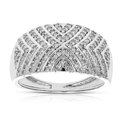 Vir Jewels 1/2 Cttw Round Lab Grown Diamond .925 Sterling Silver Engagement Ring