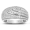 Vir Jewels 7/8 Cttw Round Cut Lab Grown Diamond Wedding Band 109 Stones .925 Sterling Silver Prong Set In Silver