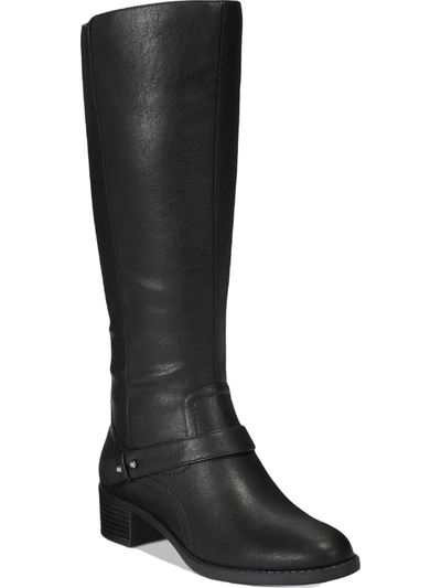 Easy Street Jewel L Womens Faux Leather Wide Calf Knee-high Boots In Black