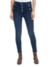 7 For All Mankind Portia Womens Mid Rise Button Fly Skinny Jeans In Multi