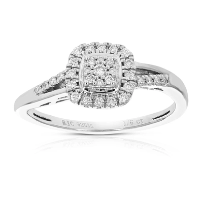 Vir Jewels 1/5 Cttw Round Cut Lab Grown Diamond Wedding Engagement Ring .925 Sterling Silver Prong Set