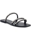 Inc Pommona Womens Rhinestone Slip On Slide Sandals In Multi