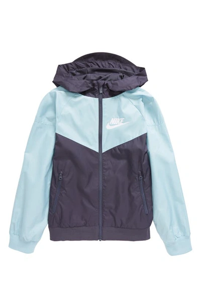Nike Kids' Windrunner Water Resistant Hooded Jacket In Grey