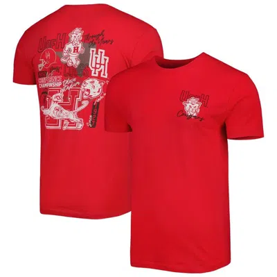Image One Red Houston Cougars Through The Years T-shirt
