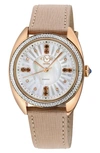 Gv2 Palermo Diamond & Gemstone Leather Strap Watch, 35mm In Rose Gold
