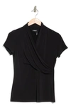 DKNY COWL NECK SIDE RUCHED TOP