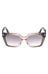 TOM FORD WINONA 53MM GRADIENT CAT EYE SUNGLASSES