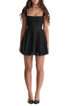 HOUSE OF CB HOUSE OF CB KAIA LACE TRIM FIT & FLARE MINIDRESS