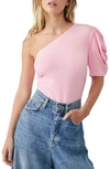 Free People Somethin Bout You One-shoulder Bodysuit In Blossom